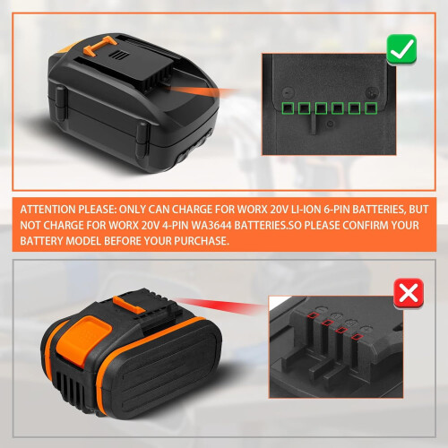 Worx 18V/20V Battery Fast Charger Replacement 1