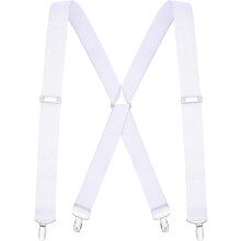 Men's suspenders elastic adjustable 48 inch X-back 1.25 inch