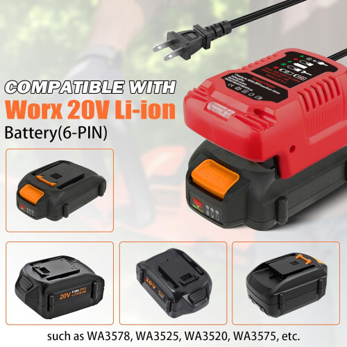 Worx 18V/20V Battery Fast Charger Replacement 2