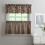 Kitchen Curtains Set Brown Leopard Print 3-Piece 2
