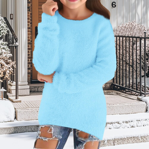 Girls' Sweater Casual Lightweight Long Sleeve Pullover 1