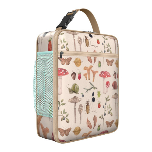 Insulated Lunch Bag Magical Forest Mushroom Design