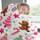 Christmas Flannel Blanket Pink Gingerbread Tree Design 6