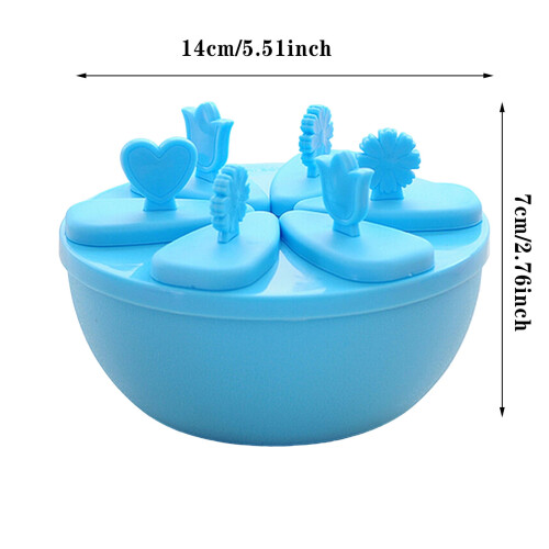 Silicone Popsicle Molds Reusable 6-Piece 2
