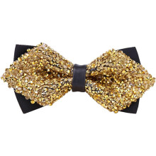Men's Rhinestone Bow Tie Pre-Tied Pointed Tuxedo Bowtie