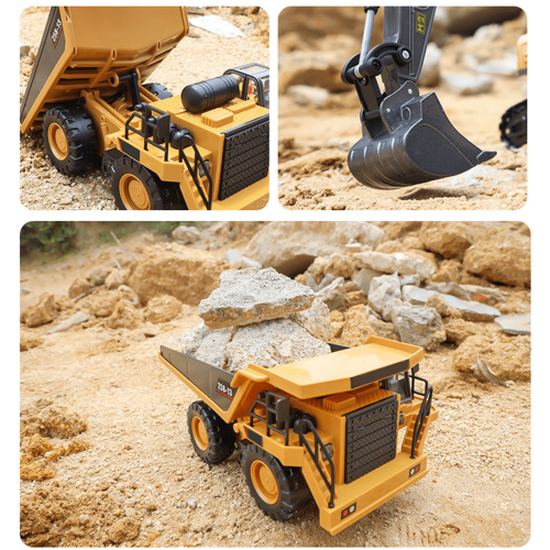 Remote-Control Bulldozer Toy Yellow 1/24 Scale 9-Channel 1