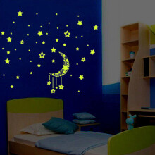 Kids Bedroom Wall Stickers Glow-in-the-Dark Set Green