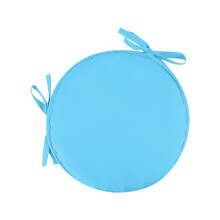 Round Chair Cushion with Ties Sky Blue Non-Slip Thick
