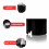 Can Car Cup Holder Adapter Black Slim Flexible 8
