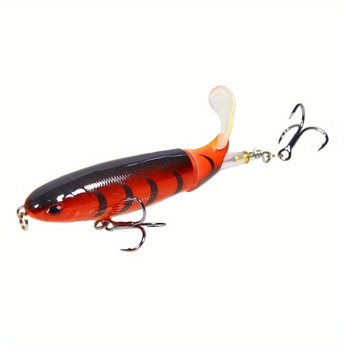 Topwater Pooper Lure Artificial Bait Hard Body with Soft 2