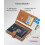 Slim RFID passport holder light green leather wallet with 2