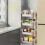 Rolling Storage Cart Plastic 4-Tier 6