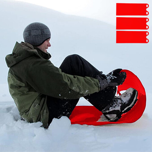 Snow Sled Roll-Up Carpet with Handles 3 Pcs 1