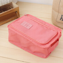 Travel Shoe Organizer Bag Pink 12x8x5in