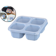 4-Compartment Bento Box with Lids, Reusable Lunch Container