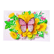 3D Pop-Up Greeting Card Handmade Paper Sculpture 1pc