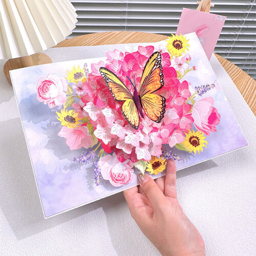 3D Pop-Up Greeting Card Handmade Paper Sculpture 1pc