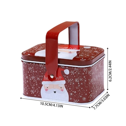 Christmas Cookie Tin Metal Storage Container 1 Pack 2