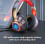 Bluetooth 5.2 Over-Ear Gaming Headset Red 20Hr Battery 5