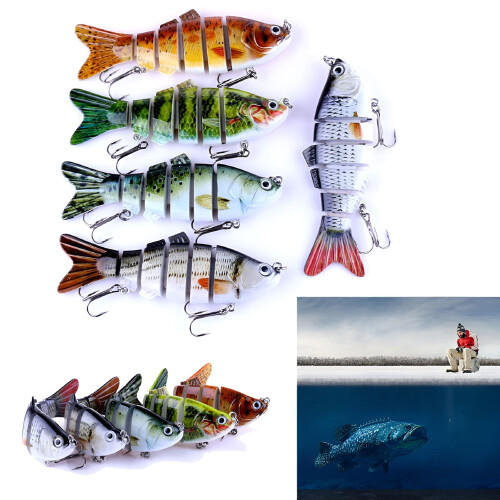 Lifelike Swimbait Lures 6-Segment 5 Pcs 1