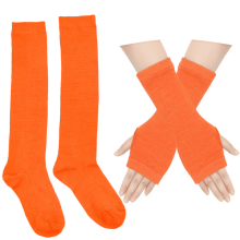Kids Soccer Socks and Gloves Set Cotton Knee-High Tube