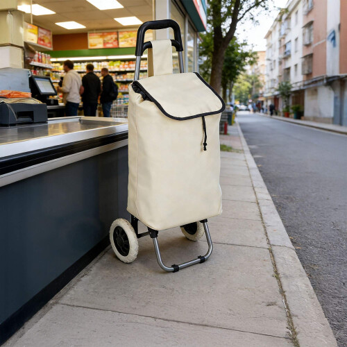 Taittuva ostoskärry - 28 litran kassi, 15 kg:n kuorma