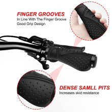 ASTRO Ergonomic Bike Grips Mountain Bicycle Non-Slip Handlebar Grips for 22.2mm Bicycle/Mountain Bike/Scooter/Road Bike,Black