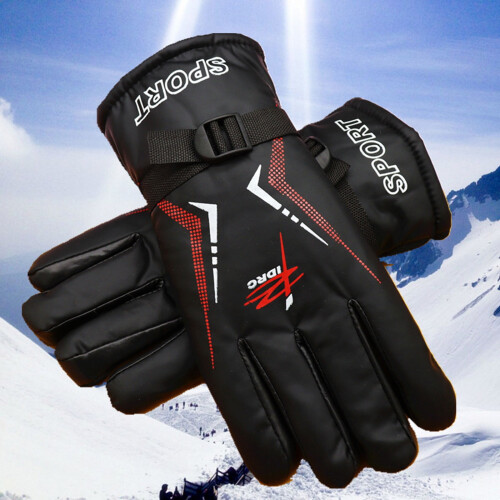 Winter Gloves Touchscreen Warm Waterproof Black 1 Pair