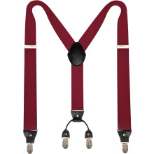 Wide Suspender with 4 Strong Clips Adjustable Braces