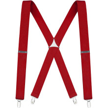 Men's Suspenders Elastic Adjustable X-Back 48 inch 1.25 inch