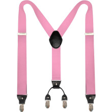 Wide Suspender with 4 Strong Clips Adjustable Braces