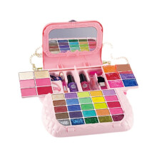 Kids Makeup Kit for Girl with Mirror Washable Makeup Toys for Little Pretend Make Set with Handbag for Age 3+