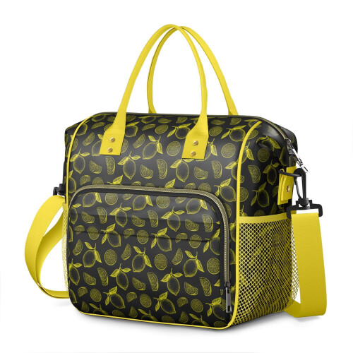 Lemon Pattern Insulated Lunch Bag 1 Pack