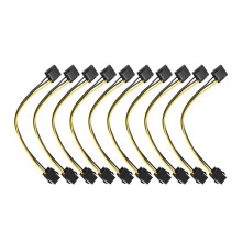10 Pcs to PCI-E Power Adapter IDE 4Pin 4 Pin Female to 6 Pin Female 6Pin Video Card Converter Cable