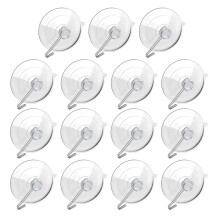 Clear Suction Cup Hooks for Smooth Surfaces 15 Pcs