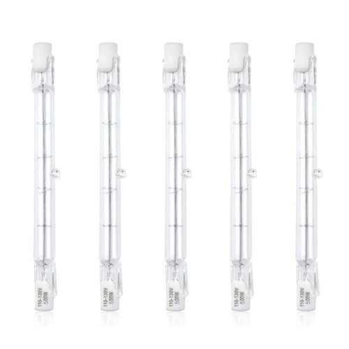 Halogen J Type Bulb 500W 120V R7S 118mm 5 Pack