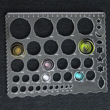 Paper Quilling Circle Template Ruler 12-Piece Set