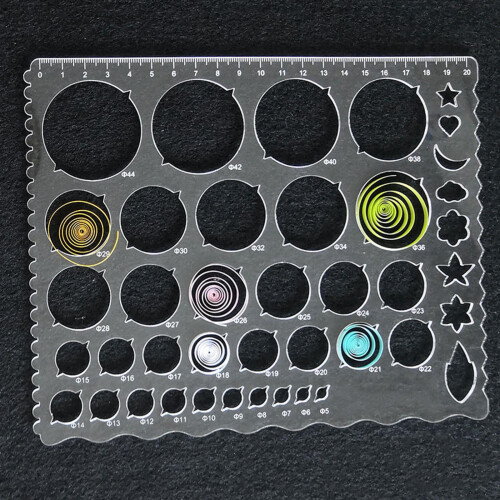 Paper Quilling Circle Template Ruler 12-Piece Set