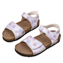 Girls' Summer Casual Sandals Colorful Prints Size 4.5-5Y