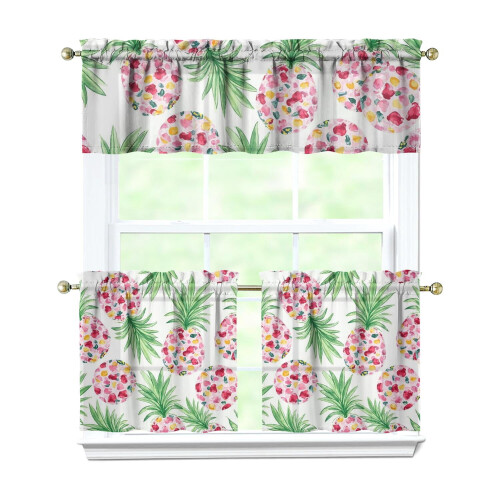Fruit Kitchen Curtains Set with Valance 3-Piece