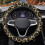 Leopard Print Steering Wheel Cover Winter Fluffy Elastic 1