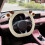 Steering Wheel Cover Fleece D-Shape Warm Teddy Bear Design 6