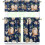 Kitchen Curtains Autumn Leaves Pumpkin Blue 3-Piece Set 1