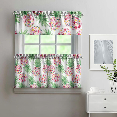 Fruit Kitchen Curtains Set with Valance 3-Piece 1