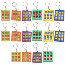 Tic Tac Toe Keychain Set Plastic Pendant 16 pcs