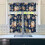 Kitchen Curtains Autumn Leaves Pumpkin Blue 3-Piece Set 2