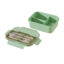 Leakproof Lunch Box with Silicone Compartments and Utensils
