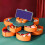 Rotating Snack Tray with Compartments and Lid 1 pcs 1