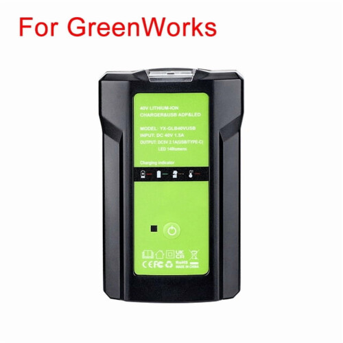 GreenWorks Ryobi 40V Battery Adapter with LED and USB-C