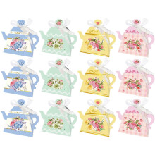 Tea Pot Party Gift Box Vintage Cardboard Sweet Box 12 pcs